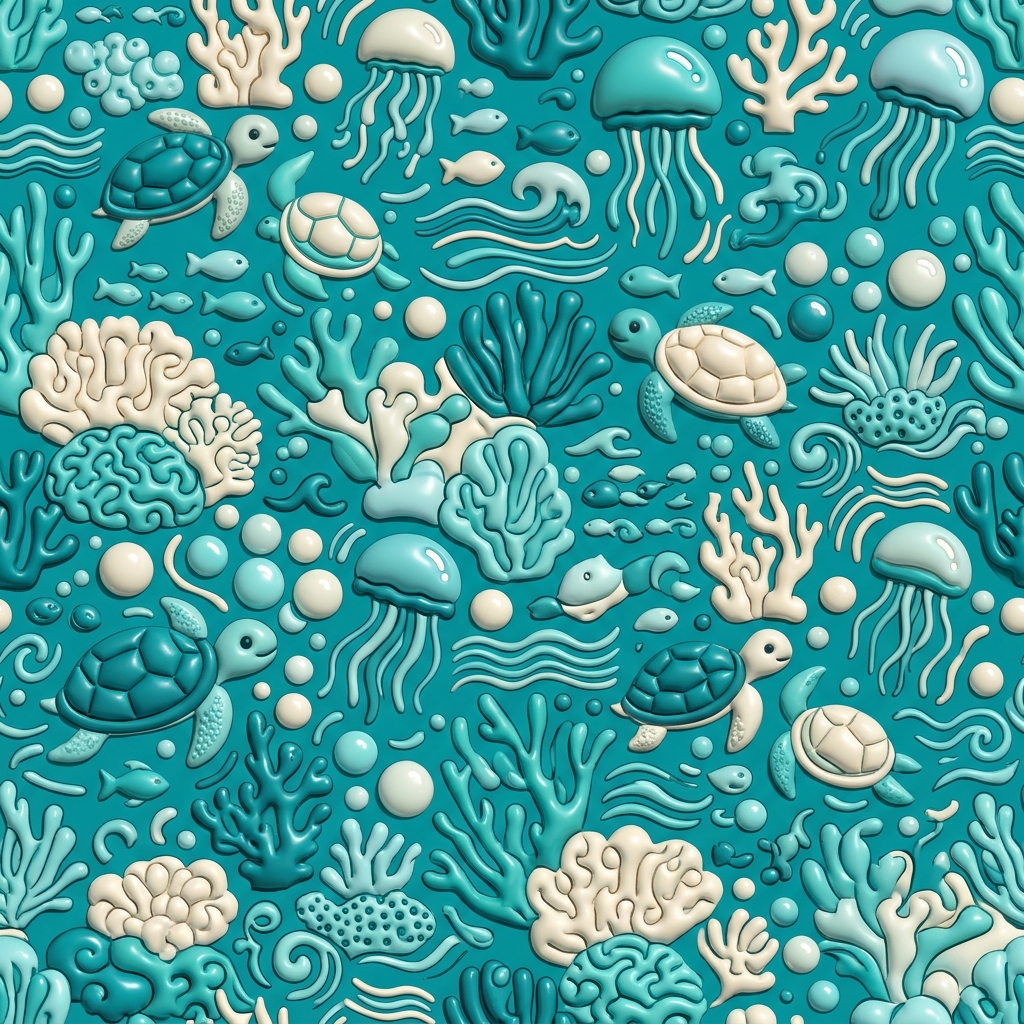 3D Inflated Ocean Turtle