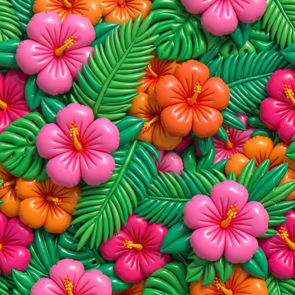 3D Inflated Hibiscus