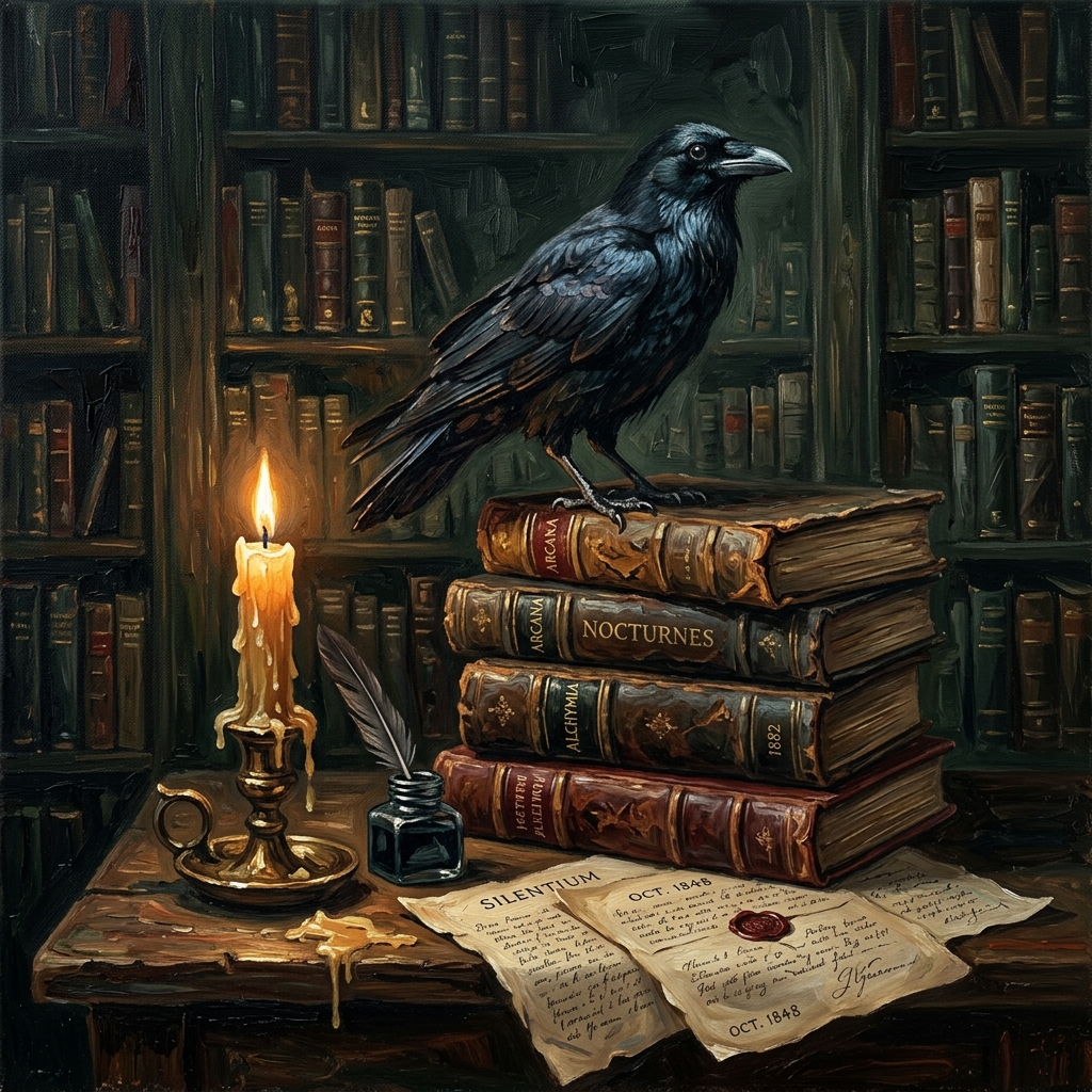 Raven And Books