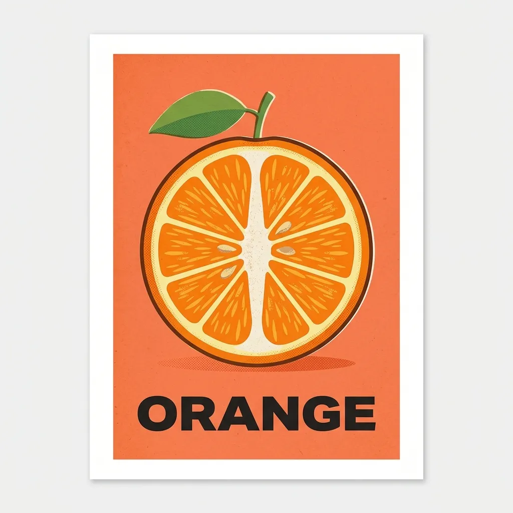 Orange Print