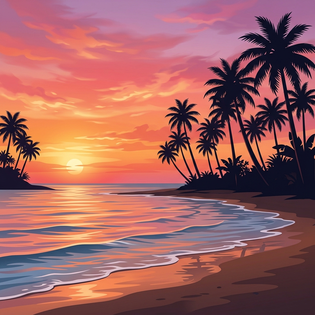 Summer Beach Sunset