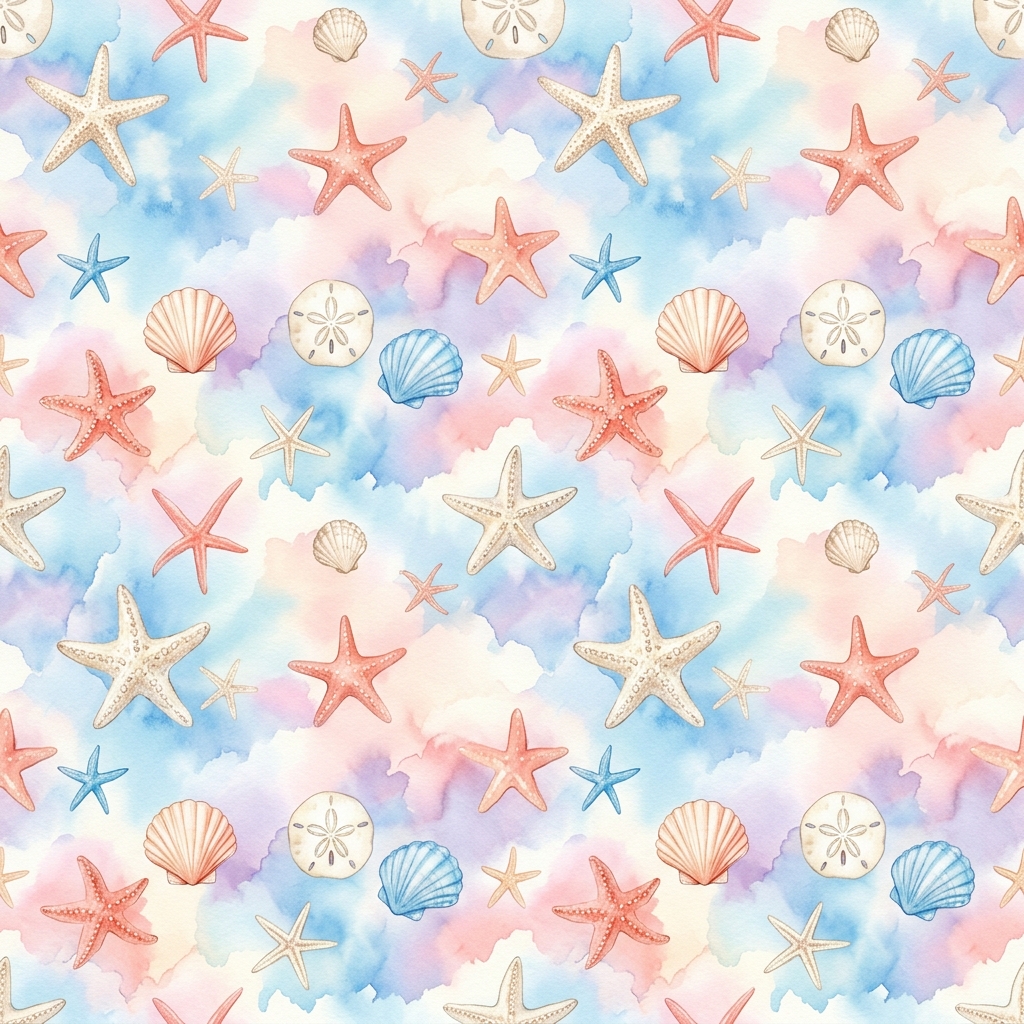 Watercolor Seashells