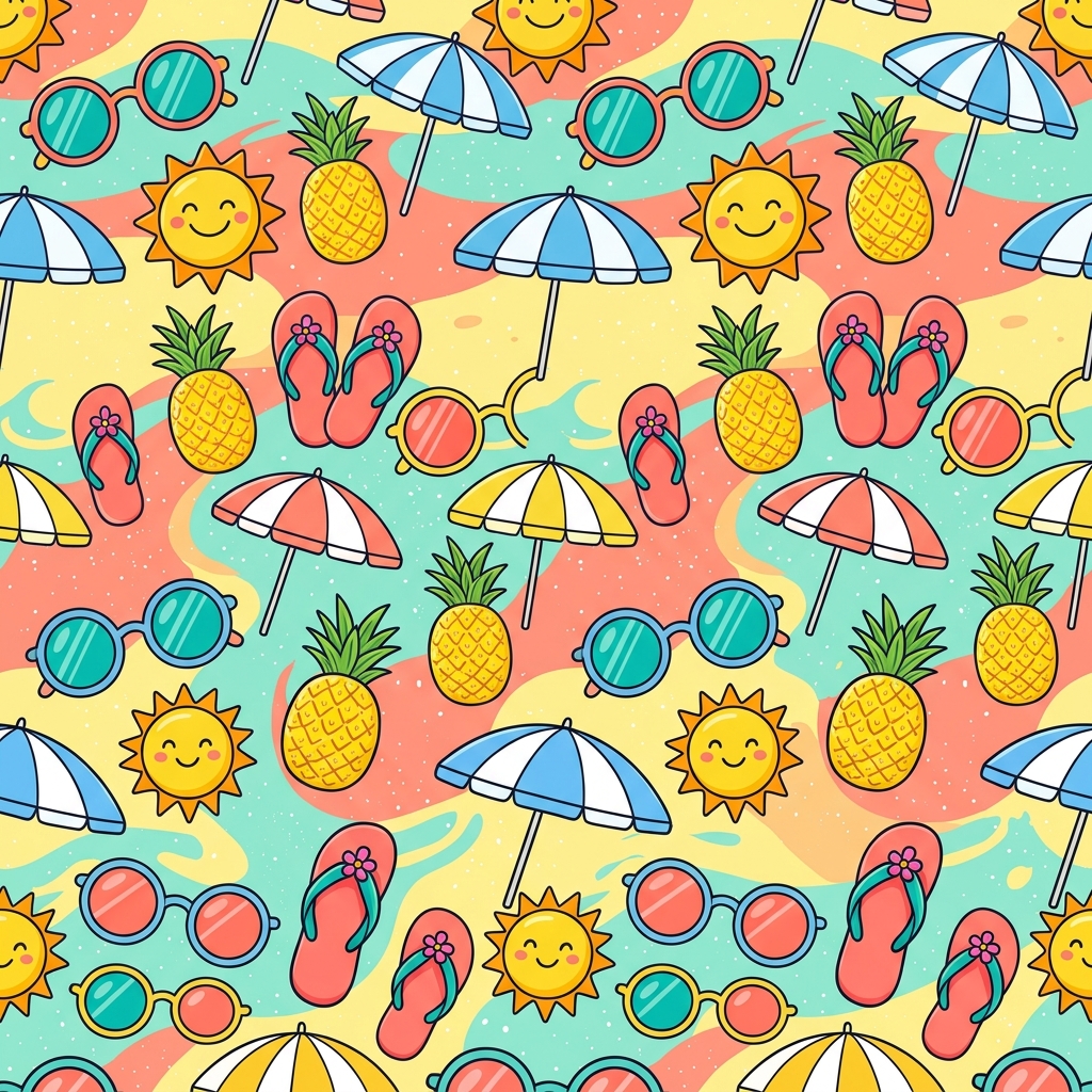 Retro Beach Icons