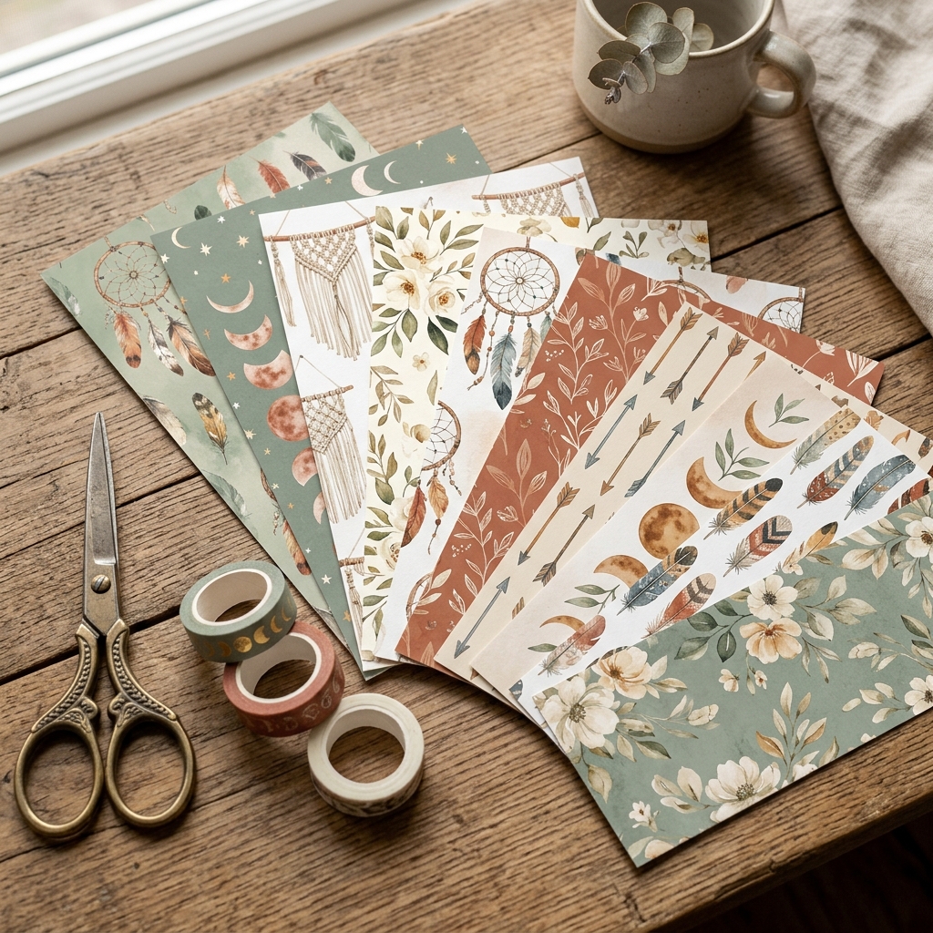 Boho & Earth Tone Digital Papers — 20 Papers preview 2