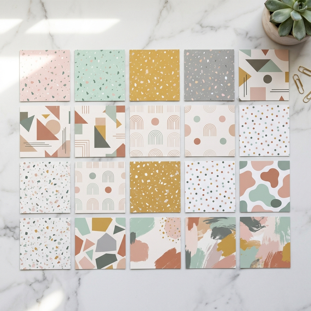 Terrazzo & Abstract Digital Papers — 20 Papers