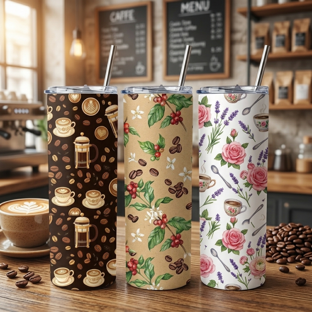 Coffee Lover Tumbler Wraps โ 10 Designs