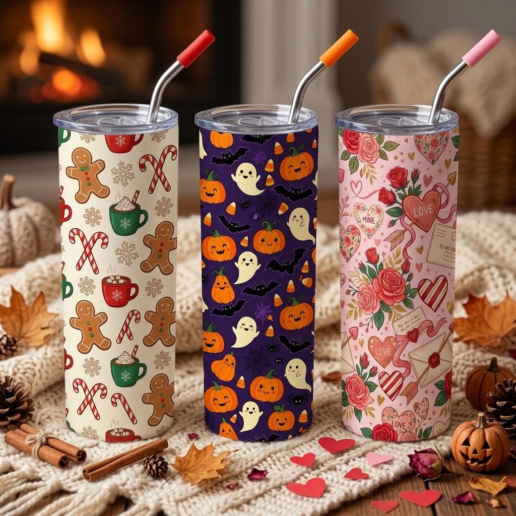 Seasonal Holiday Tumbler Bundle — 20 Designs preview 2