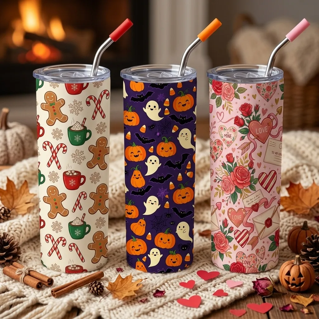 Seasonal Holiday Tumbler Bundle — 20 Designs preview 2