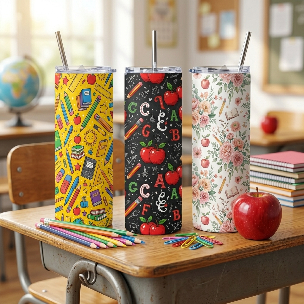 Teacher Life Tumbler Wrap Collection โ 10 Designs