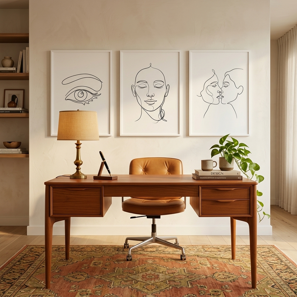 Abstract Line Art Gallery Set — 8 Prints preview 2