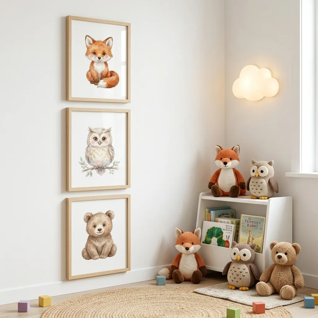 Nursery Animal Art Collection — 8 Prints preview 2